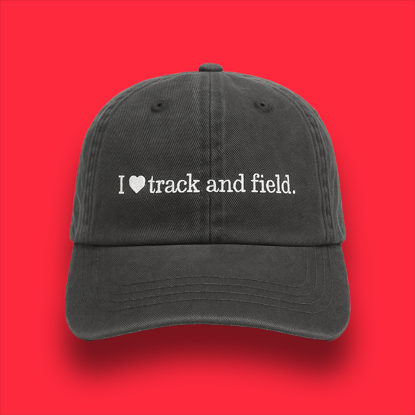 I Love Track And Field Dad Hat