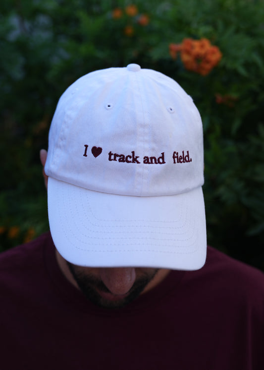 I Love Track And Field Dad Hat